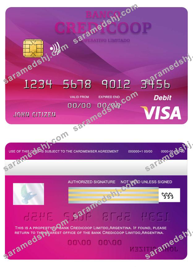 Argentina bank Credicoop visa card